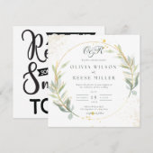 Unieke uitnodiging voor bruiloft (Voorkant / Achterkant)