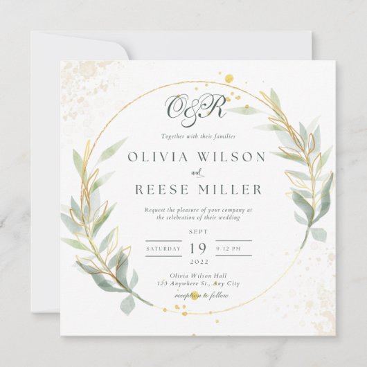 Unieke uitnodiging voor bruiloft (Voorkant)