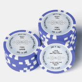 Unieke uitnodiging voor de servicepartij pokerchips (Opstapeling)