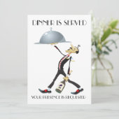 Unieke uitnodiging voor diner / bijeenkomst (Staand voorkant)