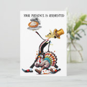 Unieke uitnodiging voor een bijeenkomst (Staand voorkant)