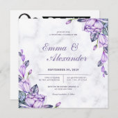 Unieke uitnodiging voor een Floral Wedding (Voorkant / Achterkant)