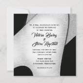 Unieke uitnodiging voor een zwart-wit huwelijk (Voorkant)