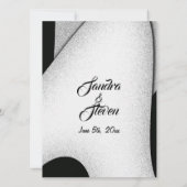 Unieke uitnodiging voor een zwart-wit huwelijk (Achterkant)