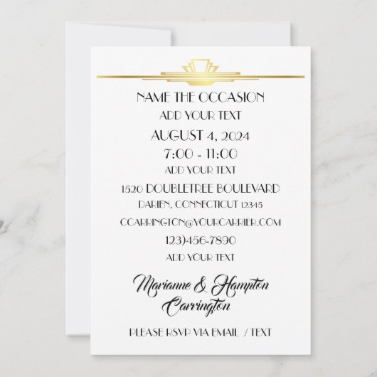 Unieke uitnodiging voor het eten/verzamelen van ge (Achterkant)