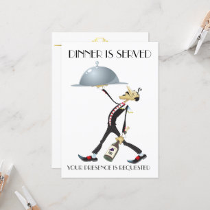 Unieke uitnodiging voor het eten/verzamelen van ge