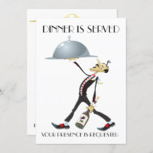 Unieke uitnodiging voor het eten/verzamelen van ge