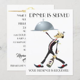 Unieke uitnodiging voor het eten/verzamelen van ge