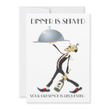 Unieke uitnodiging voor het eten/verzamelen van ge