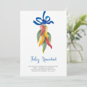 Unieke uitnodiging voor Kerstmis met Chili Pepper (Staand voorkant)