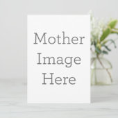 Enkele uitnodiging, Maat: 12,7 x 17,8 cm, Papier: Signature Mat, Enveloppen: Wit (Staand voorkant)