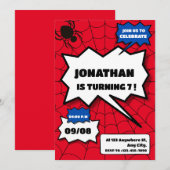 Unieke uitnodiging voor verjaardagsfeestje (Voorkant / Achterkant)