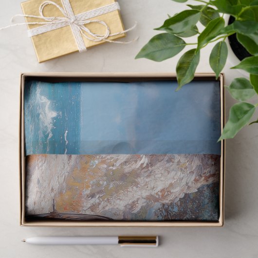 Unieke uitvaartwagen decoupage tissuepapier (Geschenk)