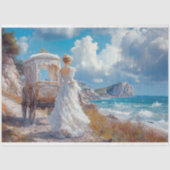 Unieke uitvaartwagen decoupage tissuepapier (Voorkant)