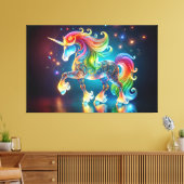 Unieke Unicorn Canvas Afdruk (Insitu (Woonkamer))