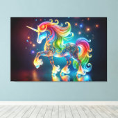 Unieke Unicorn Canvas Afdruk (Insitu (Houten vloer))