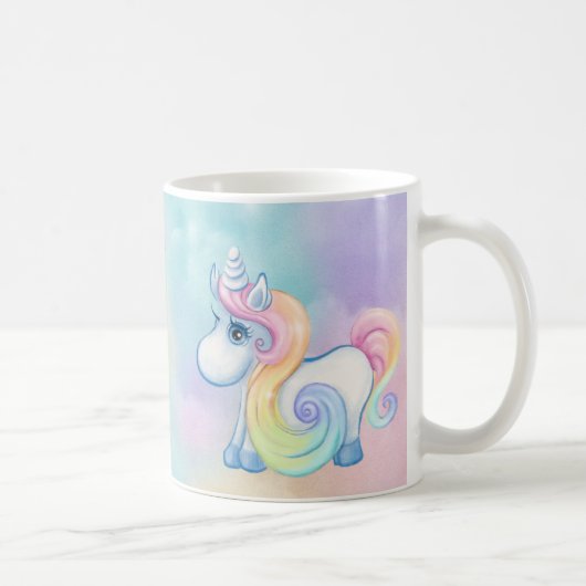 Unieke Unicorn Pastel Cloud Koffiemok (Rechts)