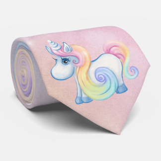 Unieke Unicorn Pastel Cloud Stropdas