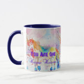 Unieke Unicorn Rainbow Waterverf Art Mok (Links)