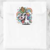 Unieke Unicorn Ronde Sticker (Tas)
