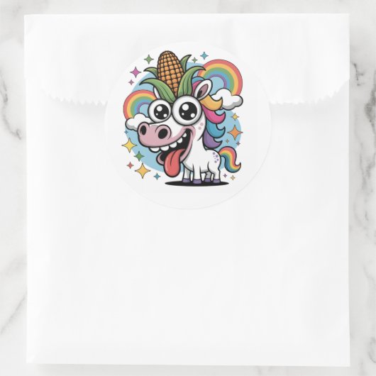 Unieke Unicorn Ronde Sticker (Tas)