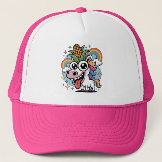 Unieke Unicorn Trucker Pet (Voorkant)