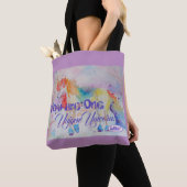 Unieke Unicorn Waterverf Rainbow Girls Canvas tas (Dichtbij)