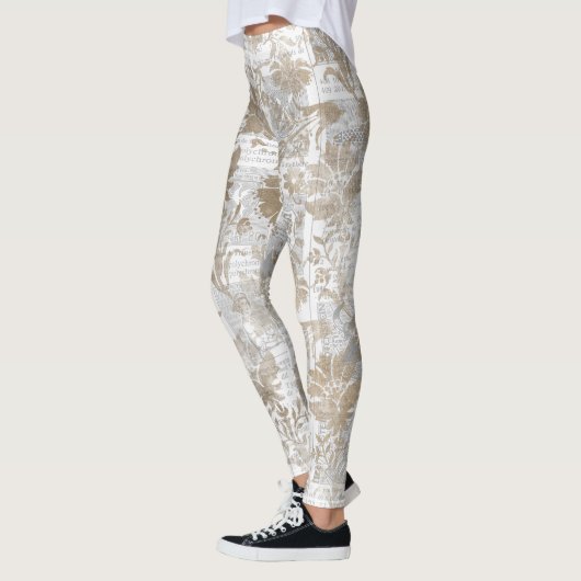 Unieke unieke Ephemera Flower Leggings (Links)