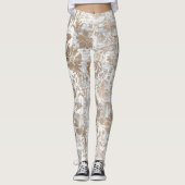 Unieke unieke Ephemera Flower Leggings (Voorkant)