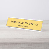 Unieke, unieke klassieke, eenvoudige plaat bureau naambordje (Voorkant)