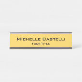 Unieke, unieke klassieke, eenvoudige plaat bureau naambordje (Voorkant)