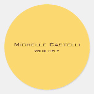 Unieke, unieke klassieke, eenvoudige plaat ronde sticker