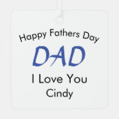 Unieke vader dochter metalen ornament (Achterkant)