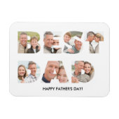 Unieke Vaderdag Foto Collage Beste vader Magneet (Horizontaal)