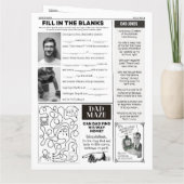 Unieke Vaderdag Kaart Krant Wenskaart (Achterkant)