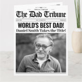 Unieke Vaderdag Kaart Krant Wenskaart (Voorkant)