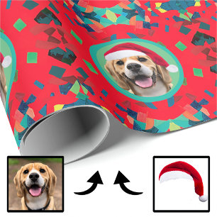 Unieke Vakantie Hond Foto Eerste Huisdier Gift San Cadeaupapier