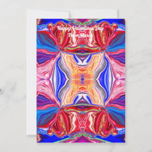 Unieke Valentijn Abstract Kleurrijke En Levendige  Feestdagenkaart