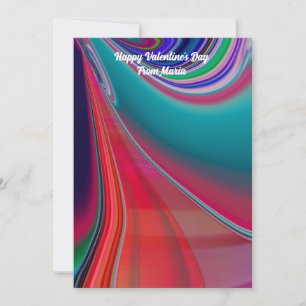 Unieke Valentijn Abstract Kleurrijke En Levendige  Feestdagenkaart