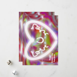 Unieke Valentijn Abstract Kleurrijke En Levendige Feestdagenkaart