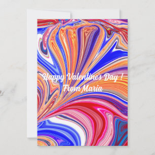 Unieke Valentijn Abstract Kleurrijke En Levendige  Feestdagenkaart