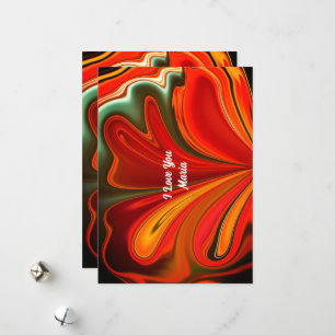 Unieke Valentijn Abstract Kleurrijke En Levendige  Feestdagenkaart