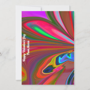 Unieke Valentijn Abstract Kleurrijke En Levendige  Feestdagenkaart