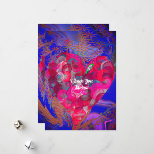 Unieke Valentijn Abstract Kleurrijke En Levendige  Feestdagenkaart