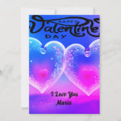 Unieke Valentijn Abstracte kleurrijke en levendige Feestdagenkaart (Voorkant)