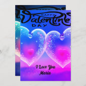 Unieke Valentijn Abstracte kleurrijke en levendige Feestdagenkaart (Voorkant / Achterkant)