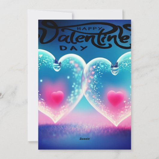 Unieke Valentijn Abstracte kleurrijke en levendige Feestdagenkaart (Achterkant)