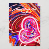 Unieke Valentijn Abstracte kleurrijke en levendige Feestdagenkaart (Voorkant / Achterkant)