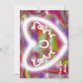 Unieke Valentijn Abstracte kleurrijke en levendige Feestdagenkaart (Voorkant)