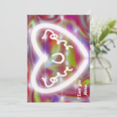 Unieke Valentijn Abstracte kleurrijke en levendige Feestdagenkaart (Staand voorkant)